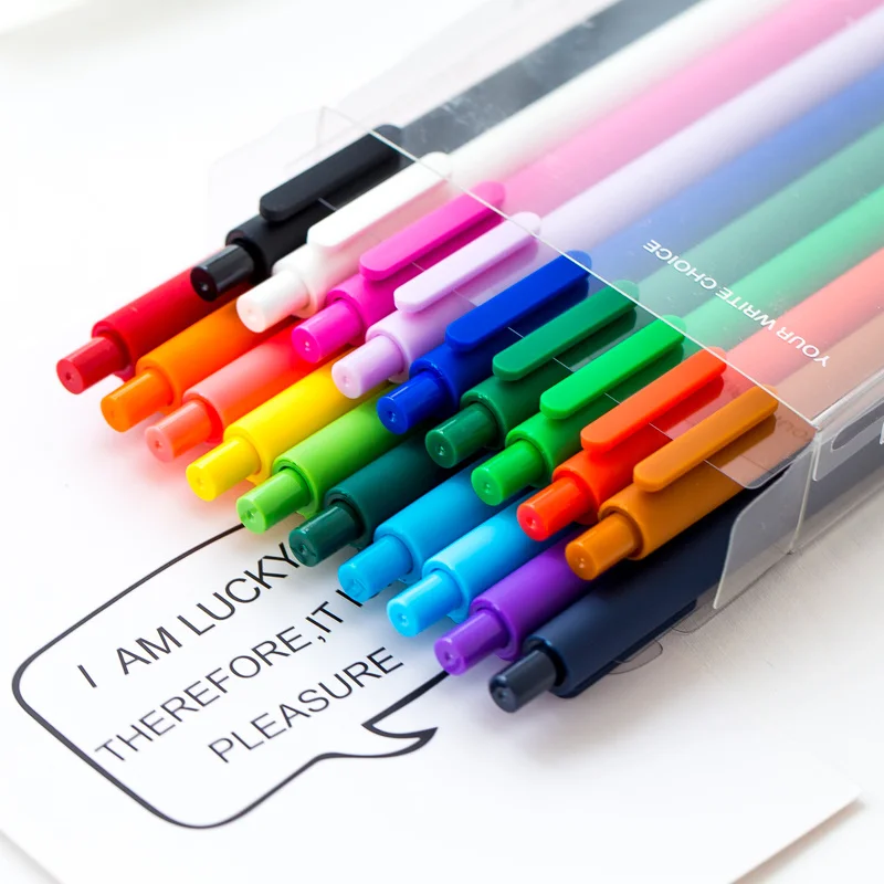 10/20pcs/lot Ink Retractable Gel Pens Set for Kids Adult Coloring 0.5mm Extra Fine Point Cute Stationery Office School Supplies
10/20pcs/lot Ink Retractable Gel Pens Set for Kids Adult Coloring 0.5mm Extra Fine Point Cute Stationery Office School Supplies