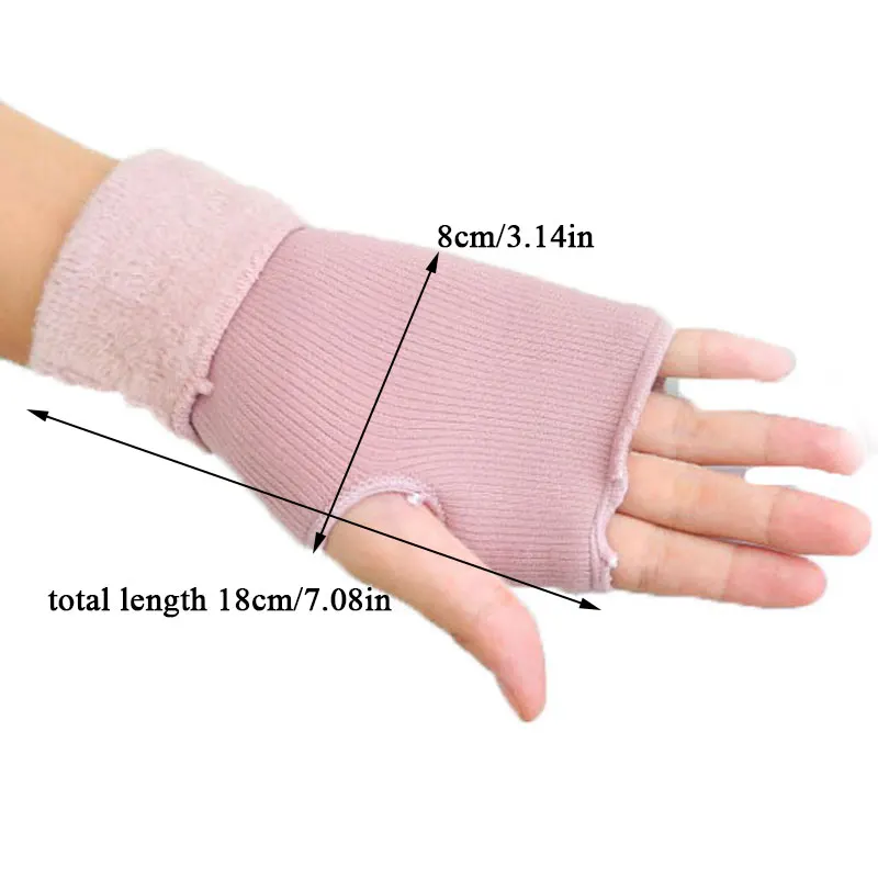 Fingerless Gloves Solid Color Cotton Stripes Gloves Plus Velvet Double-layer Warm Keep Warm Non-fleece Half-finger Gloves
Fingerless Gloves Solid Color Cotton Stripes Gloves Plus Velvet Double-layer Warm Keep Warm Non-fleece Half-finger Gloves