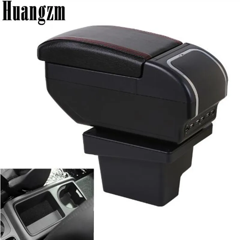Автомобильный подлокотник для Volkswagen VW Tiguan 2007 2016 двухслойный вращающийся PU