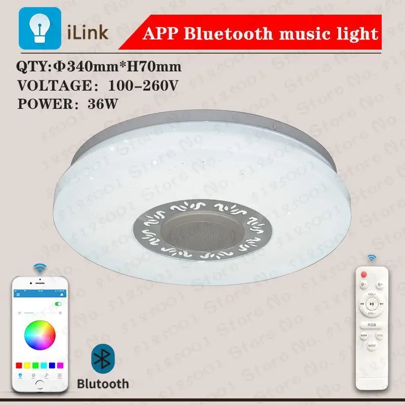200W RGB Dimmable LED Music Ceiling Light Home Lighting APP bluetooth Music Light Bedroom Smart Ceiling Lamp With Remote Control
200W RGB Dimmable LED Music Ceiling Light Home Lighting APP bluetooth Music Light Bedroom Smart Ceiling Lamp With Remote Control