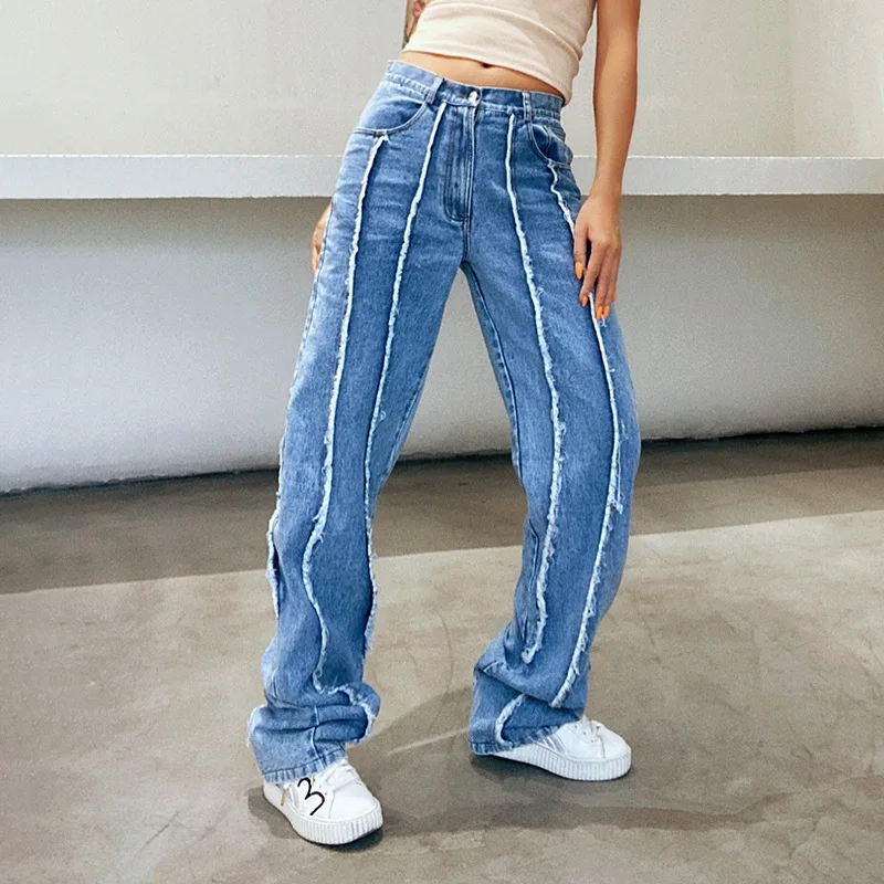 Denim Trousers Personalized Tooling Style 2023 Summer New Style Stitching Retro High Waist Washed Solid Color Long Trend Jeans
Denim Trousers Personalized Tooling Style 2023 Summer New Style Stitching Retro High Waist Washed Solid Color Long Trend Jeans
