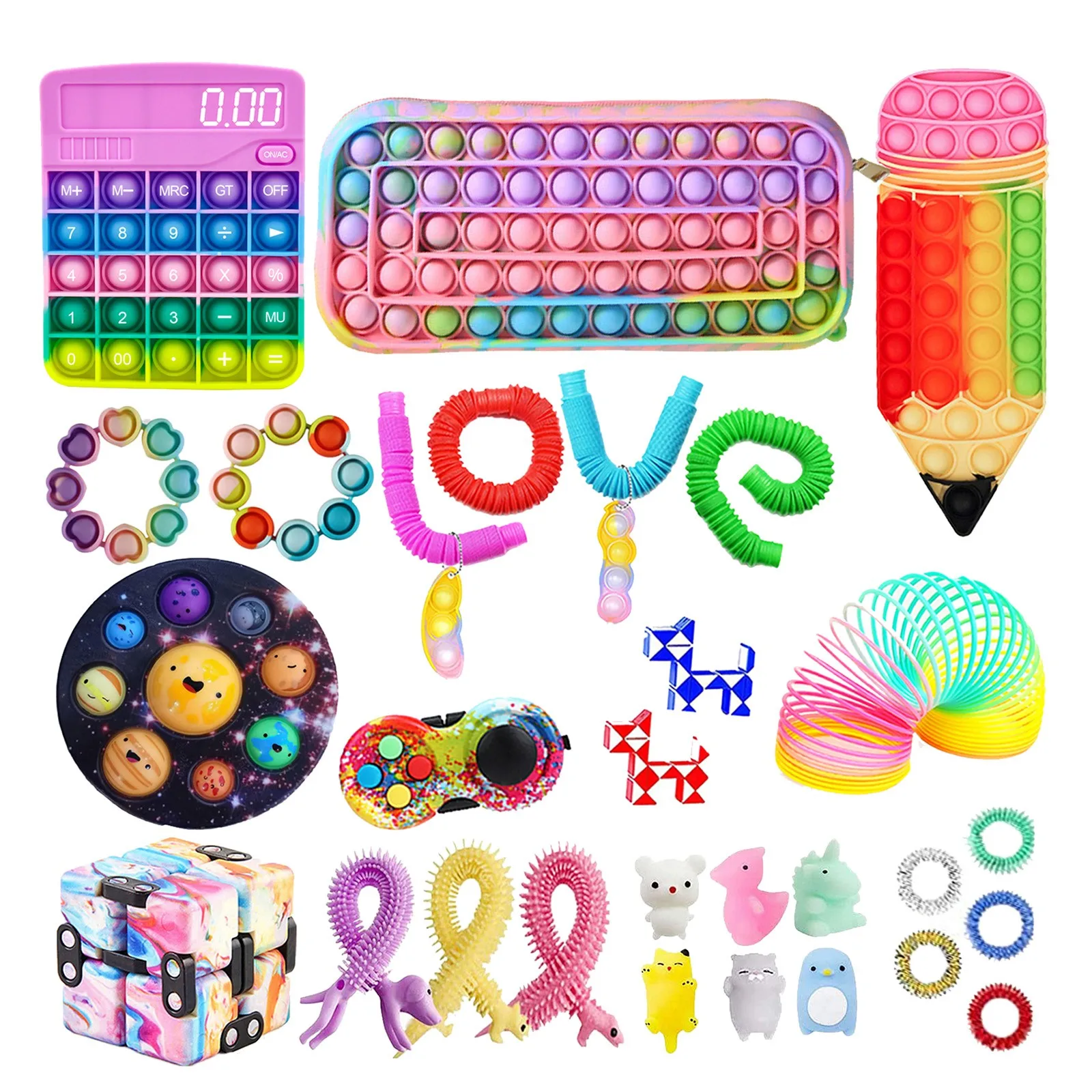 Fidget Toys Set Fidget Pack Children's Adult Decompression Toy Set Gift Silicone Toy Decompression Christmas Anxiolytic Tool
Fidget Toys Set Fidget Pack Children's Adult Decompression Toy Set Gift Silicone Toy Decompression Christmas Anxiolytic Tool