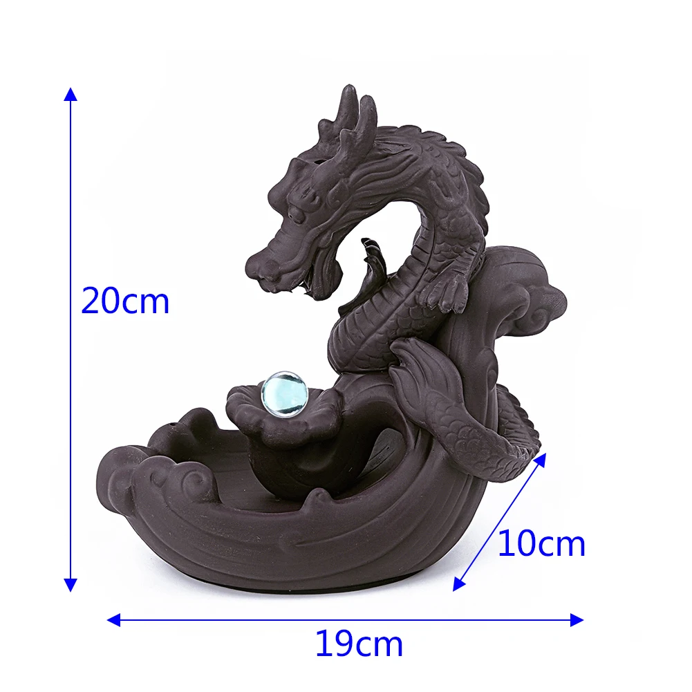 Dragon Ceramic Smoke Waterfall Backflow Incense Burner Censer Decoration For Home Office Teahouse Clean Air Refreshing
Dragon Ceramic Smoke Waterfall Backflow Incense Burner Censer Decoration For Home Office Teahouse Clean Air Refreshing