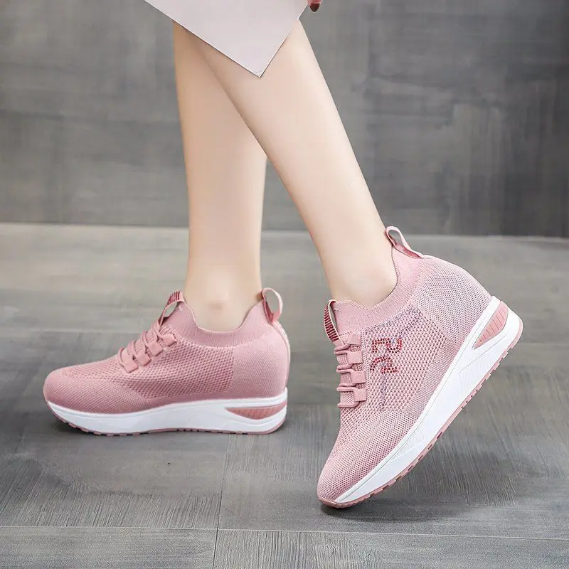 Height Increasing Wedges Shoes For Women Pink Black Mesh Breathable Shoes Women Trainers Summer Wedge Sneakers
Height Increasing Wedges Shoes For Women Pink Black Mesh Breathable Shoes Women Trainers Summer Wedge Sneakers