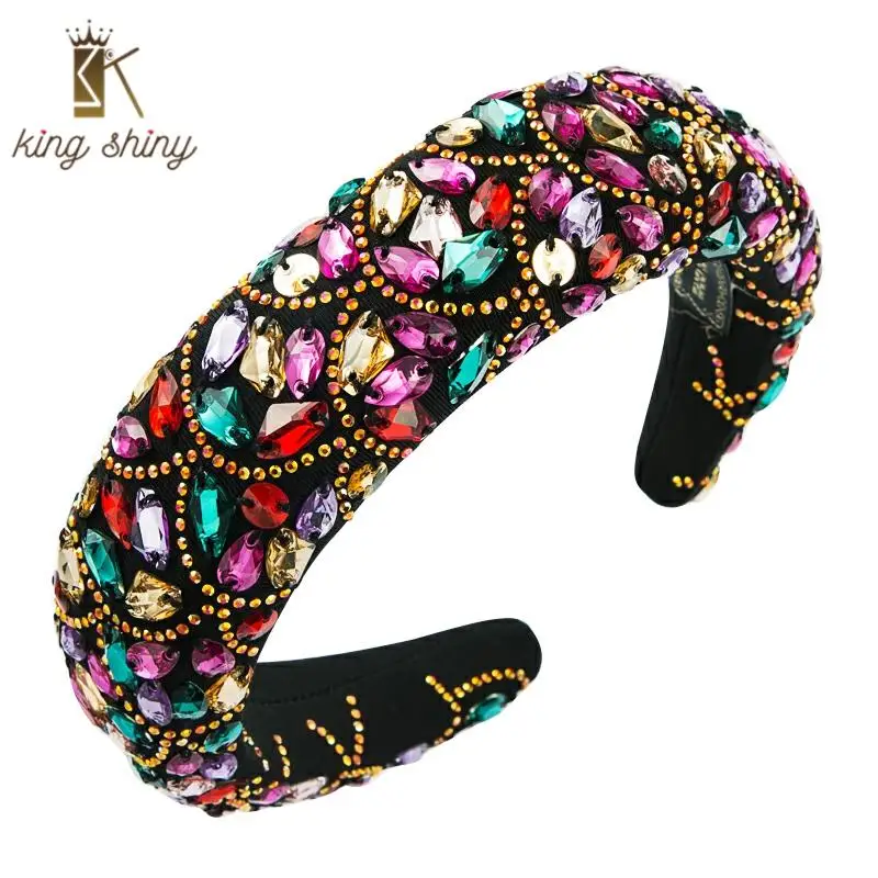 Vintage Varoque Multi Color Crystal Headband for Woman Luxury Hand Made Rhinestone Beaded Sponge Hairband Woman Party Headpieces
Vintage Varoque Multi Color Crystal Headband for Woman Luxury Hand Made Rhinestone Beaded Sponge Hairband Woman Party Headpieces