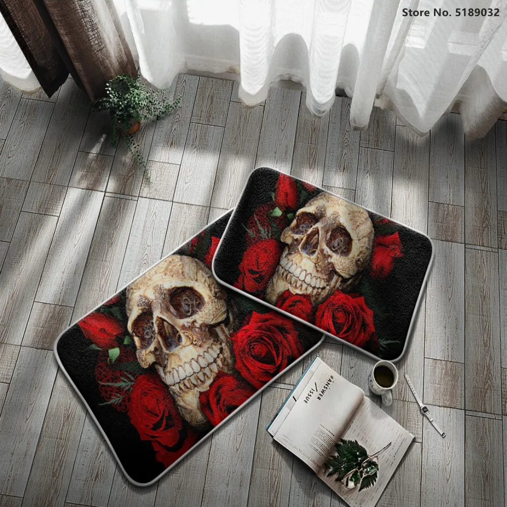 Skull Flower Carpet 40x60cm Halloween Decor Home Floor Mat Welcome Entrance Doormats Kitchen Bathroom Hallway Balcony Area Rugs
Skull Flower Carpet 40x60cm Halloween Decor Home Floor Mat Welcome Entrance Doormats Kitchen Bathroom Hallway Balcony Area Rugs