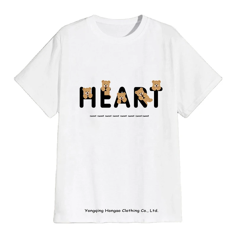 New Arrivals Wholesale Graphic Cute Aesthetic Heart Sweet Teddy Bear T Shirts 100% Cotton Unisex O Neck T Shirts Women
New Arrivals Wholesale Graphic Cute Aesthetic Heart Sweet Teddy Bear T Shirts 100% Cotton Unisex O Neck T Shirts Women