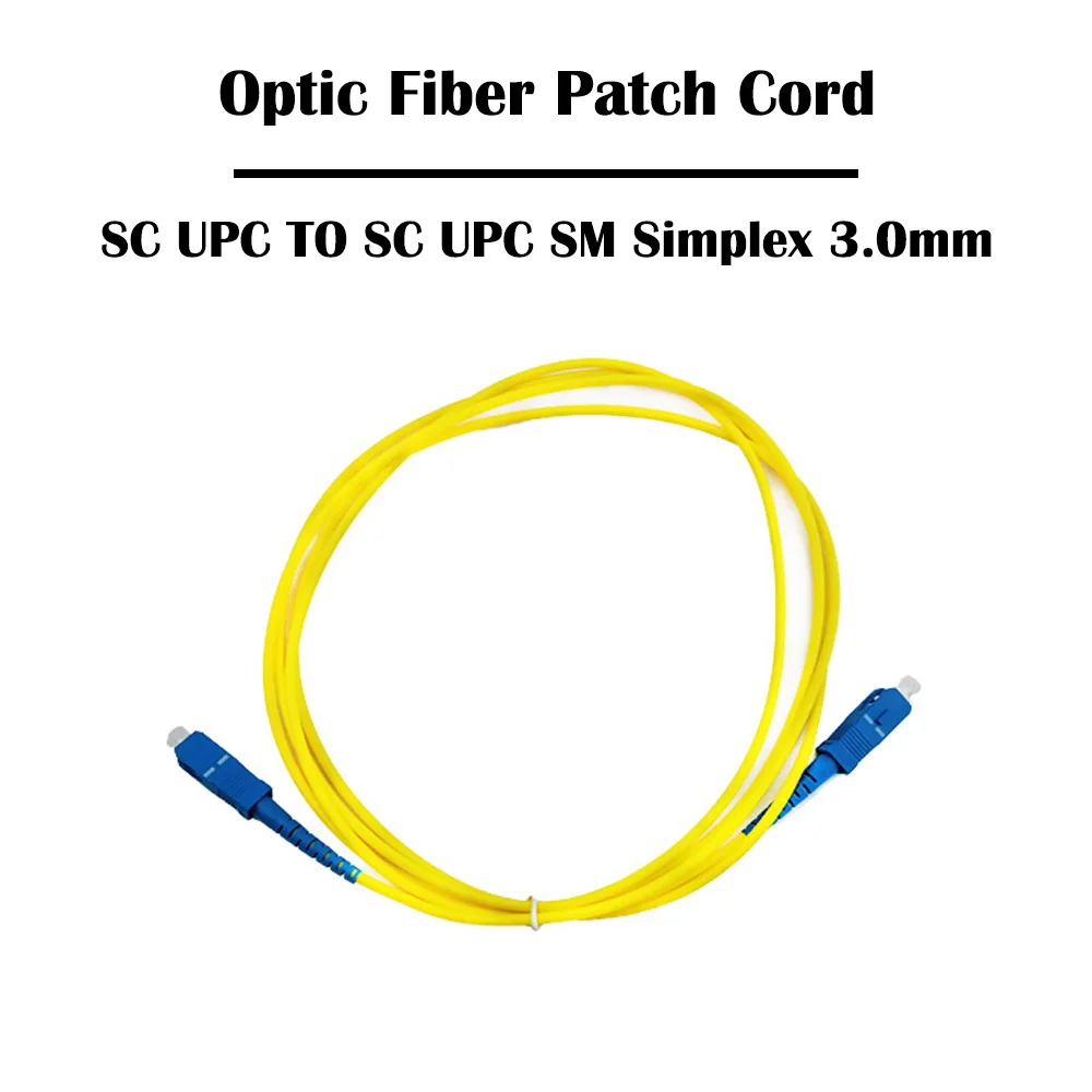10-15-20 Meter SC UPC Fiber Patch Cord Cable Simplex 3.0mm G65A1 SM Single Mode 9/125 FTTH
10-15-20 Meter SC UPC Fiber Patch Cord Cable Simplex 3.0mm G65A1 SM Single Mode 9/125 FTTH
