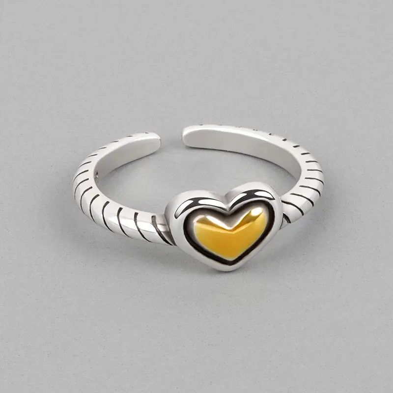 Creative Vintage Stripe Double Layer Gold Love Heart Silver Color Metal Open Rings For Women Friends Holiday Wedding Jewelry
Creative Vintage Stripe Double Layer Gold Love Heart Silver Color Metal Open Rings For Women Friends Holiday Wedding Jewelry