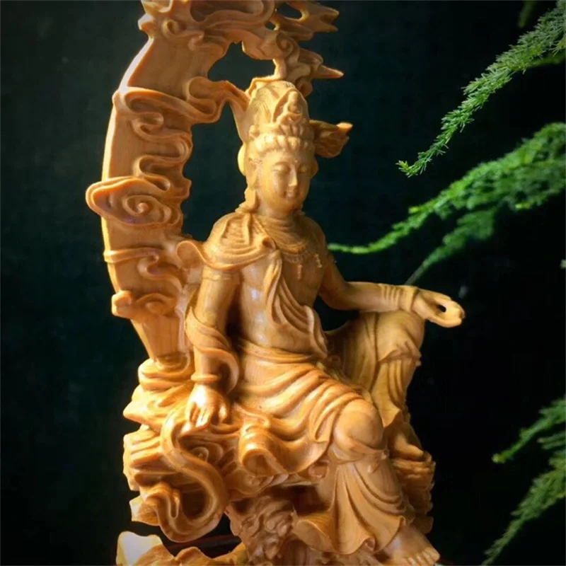 Chinese Carving Crafts Kwan-yin Guanyin Buddha Statue Bodhisattva Sculpture Craft Wood Home Decor Home Decoration Accesories
Chinese Carving Crafts Kwan-yin Guanyin Buddha Statue Bodhisattva Sculpture Craft Wood Home Decor Home Decoration Accesories
