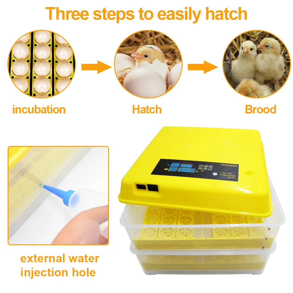 48/96 Eggs Incubator Automatic Hatchery Poultry Household Equipment For Chicken Brooder | Дом и сад