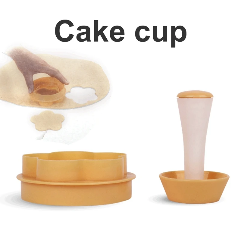 

Plastic Pastry Stamper Tart Shell Mold Cake Cutter Flower Dough Cookie Cutter Set Cupcake Mold For Muffin Cup Cake Tool