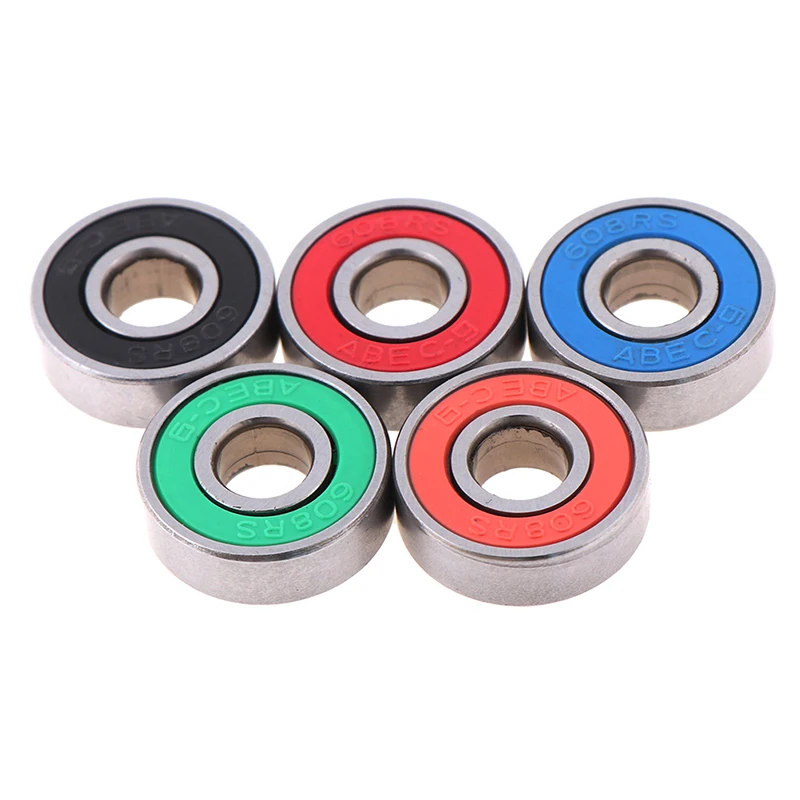 

5x ABEC-9 608 2RS Inline Roller Skate Wheel Bearing Anti-rust Skateboard Wheel Bearing Red Sealed 8x22x7mm shaft