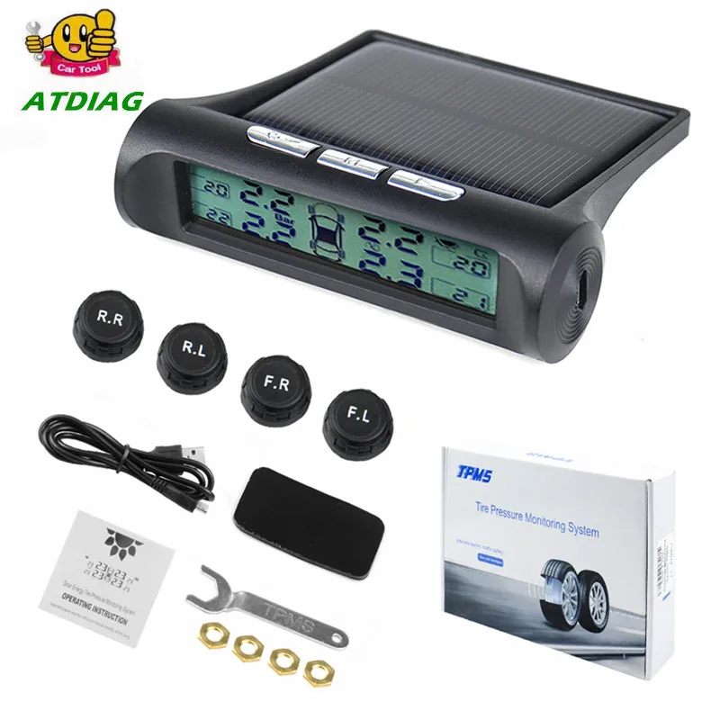 TPMS Tire Pressure Alarm Sensor Monitor System Car Display External Solar Power Charging Temperature Warning
TPMS Tire Pressure Alarm Sensor Monitor System Car Display External Solar Power Charging Temperature Warning