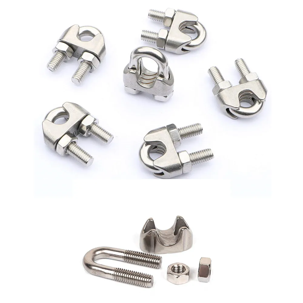 Wire Rope Clip, 1/2-Inch, US Malleable Clip Saddle Clamp 6PCS/Lot Stainless Steel 316
Wire Rope Clip, 1/2-Inch, US Malleable Clip Saddle Clamp 6PCS/Lot Stainless Steel 316