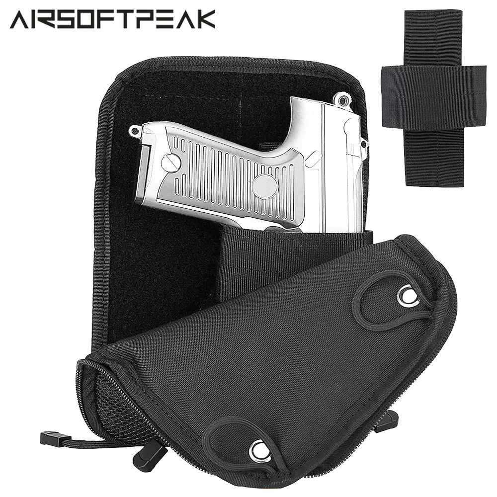 Concealed Gun Pouch Pistol Holster Fanny Pack Waist Belt Gun Bag with Belt Loops for Universal Handgun Mid & Sub Compact Pistols
Concealed Gun Pouch Pistol Holster Fanny Pack Waist Belt Gun Bag with Belt Loops for Universal Handgun Mid & Sub Compact Pistols
