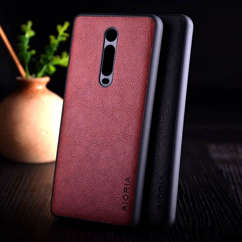 Чехол для Xiaomi Mi 9t redmi K20 pro funda роскошный винтажный кожаный чехол с зернистой