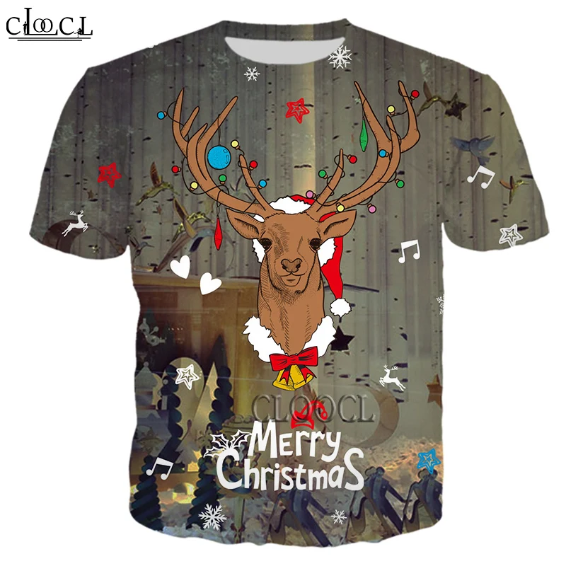 CLOOCL Newest Animals Deer Christmas 3D Print T Shirt Streetwear Men Women Fashion T-shirt Harajuku Shirts Tops Drop Shipping 
CLOOCL Newest Animals Deer Christmas 3D Print T Shirt Streetwear Men Women Fashion T-shirt Harajuku Shirts Tops Drop Shipping
