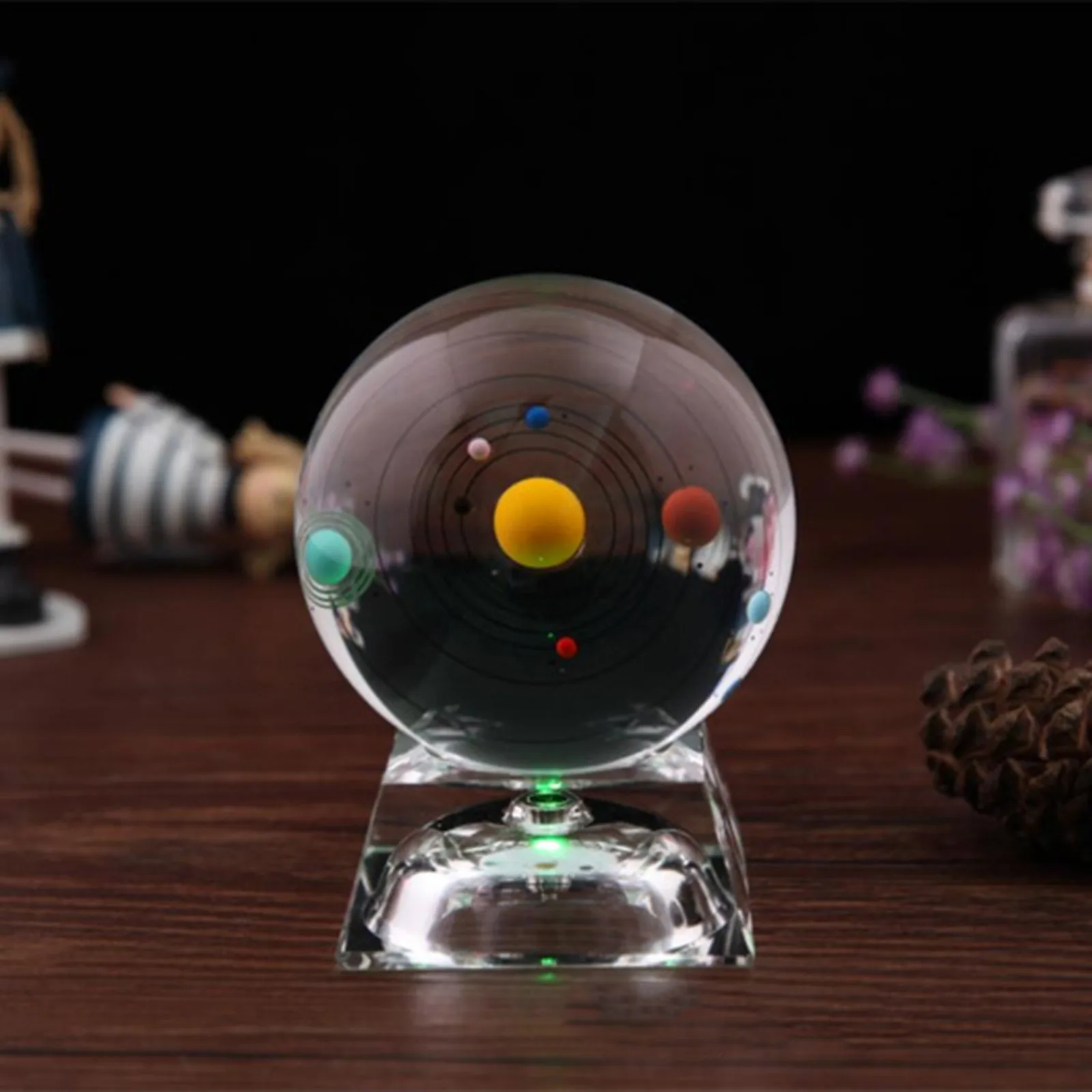 3D Crystal Ball With Solar System Model And LED Lamp Base- Clear 80mm Rechargeable Household Bedside Lamp For Children Baby
3D Crystal Ball With Solar System Model And LED Lamp Base- Clear 80mm Rechargeable Household Bedside Lamp For Children Baby