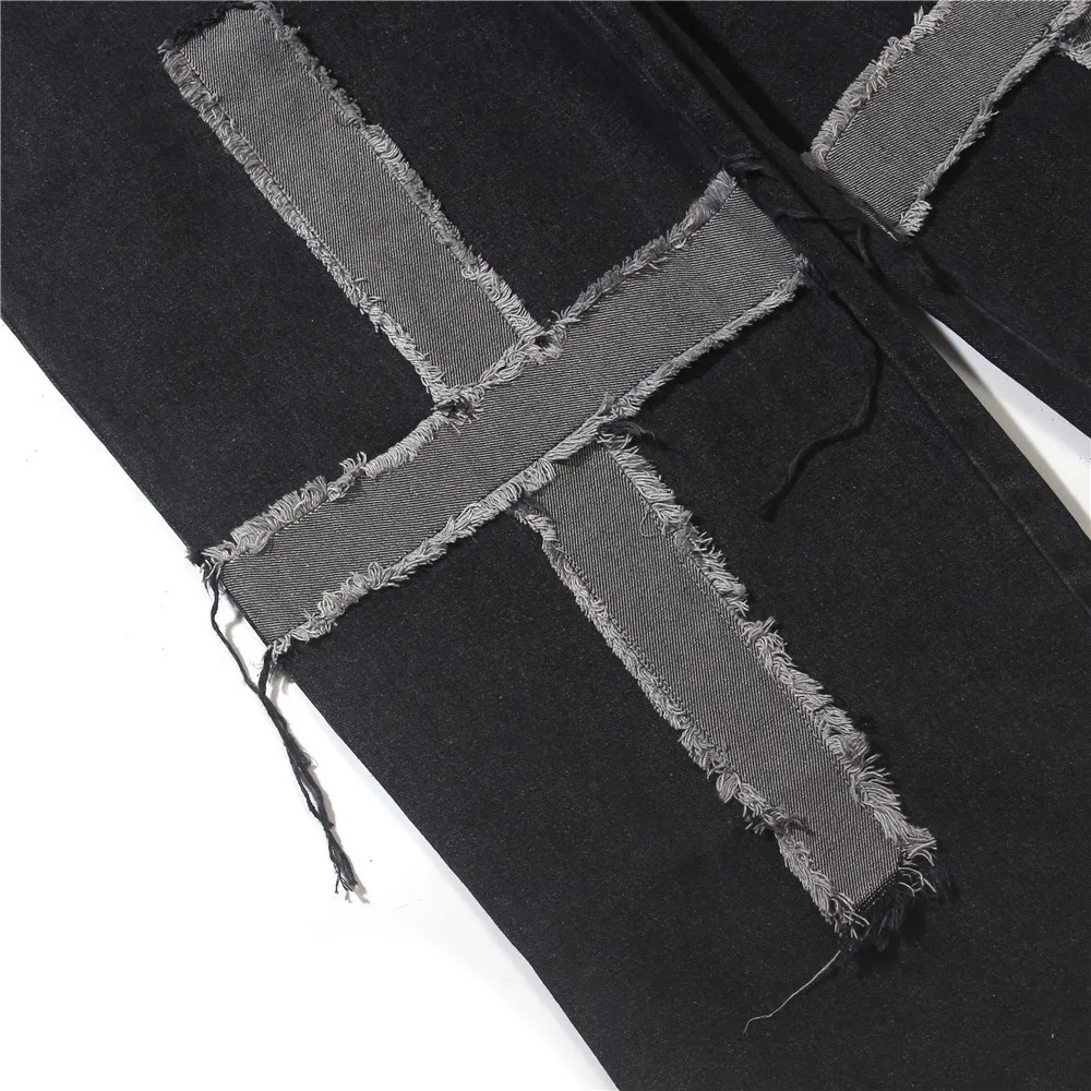 Male Streetwear Hip Hop Vintage Fashion Jeans Trousers Men's Cross Splice Elastic Waist Casual Loose Wide Leg Denim Pants
Male Streetwear Hip Hop Vintage Fashion Jeans Trousers Men's Cross Splice Elastic Waist Casual Loose Wide Leg Denim Pants