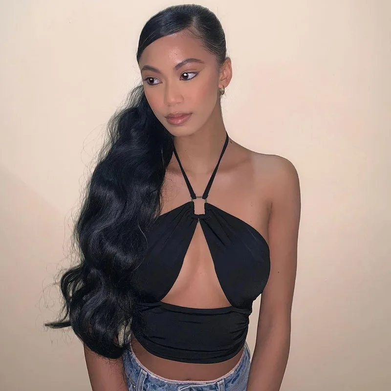 New Fashion Women Halter Tank Tops Front Cut Out Sleeveless Slim Fit Cami Summer Backless Crop Top Sexy Club Party Clothes
New Fashion Women Halter Tank Tops Front Cut Out Sleeveless Slim Fit Cami Summer Backless Crop Top Sexy Club Party Clothes