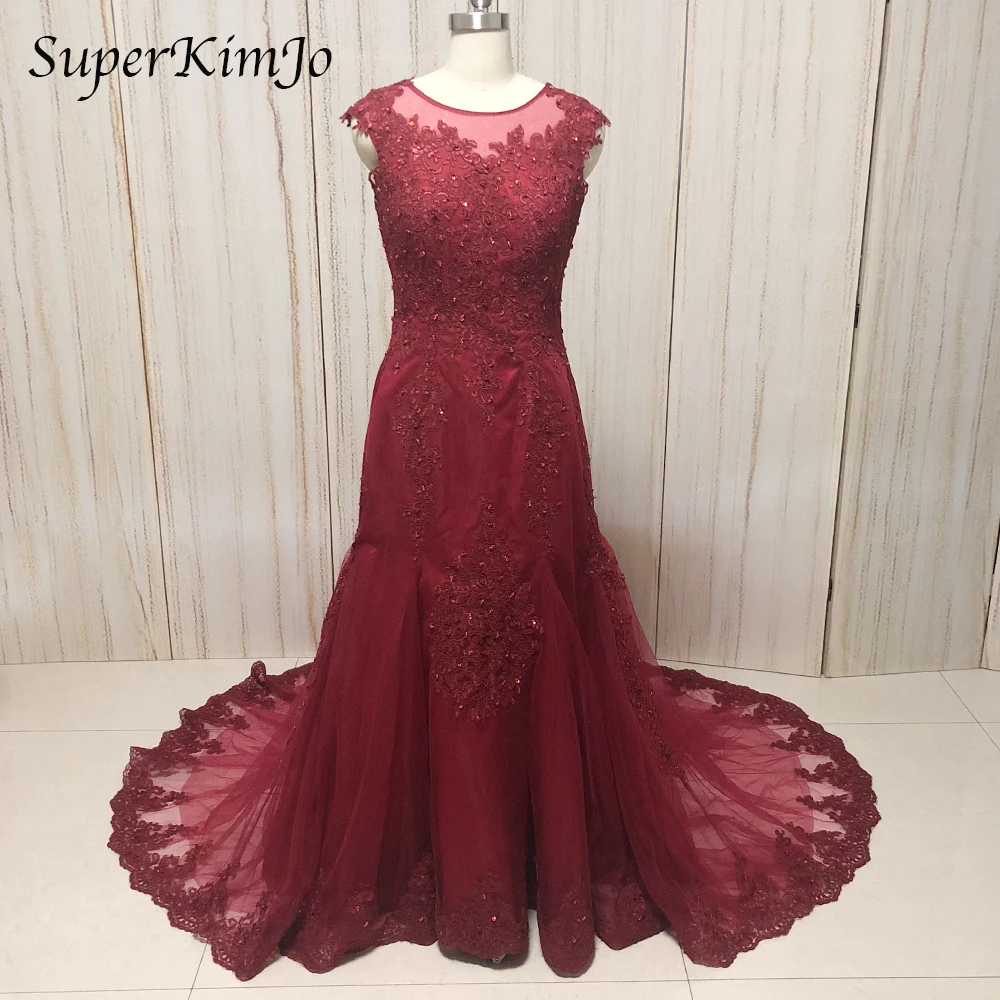 burgundy prom dresses real picture vestidos de fiesta crew cap sleeve lace appliques beading pearls dark red evening dress 
burgundy prom dresses real picture vestidos de fiesta crew cap sleeve lace appliques beading pearls dark red evening dress