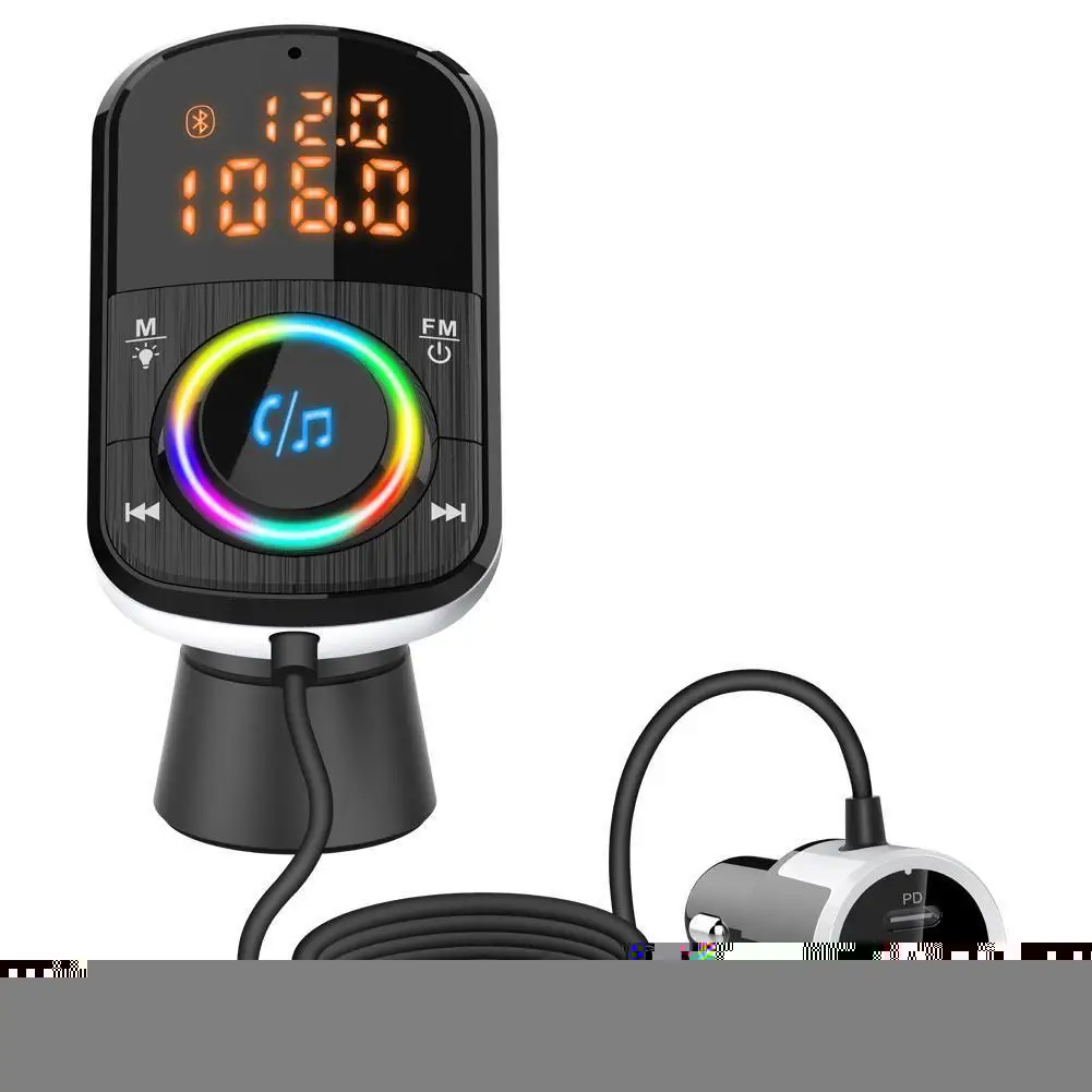 Автомобильный FM-передатчик V5.0, музыкальный плеер со светодиодный Ной подсветкой QC3.0 PD, быстрое зарядное устройство, аксессуары для автомоби...
Автомобильный FM-передатчик V5.0, музыкальный плеер со светодиодный Ной подсветкой QC3.0 PD, быстрое зарядное устройство, аксессуары для автомоби...