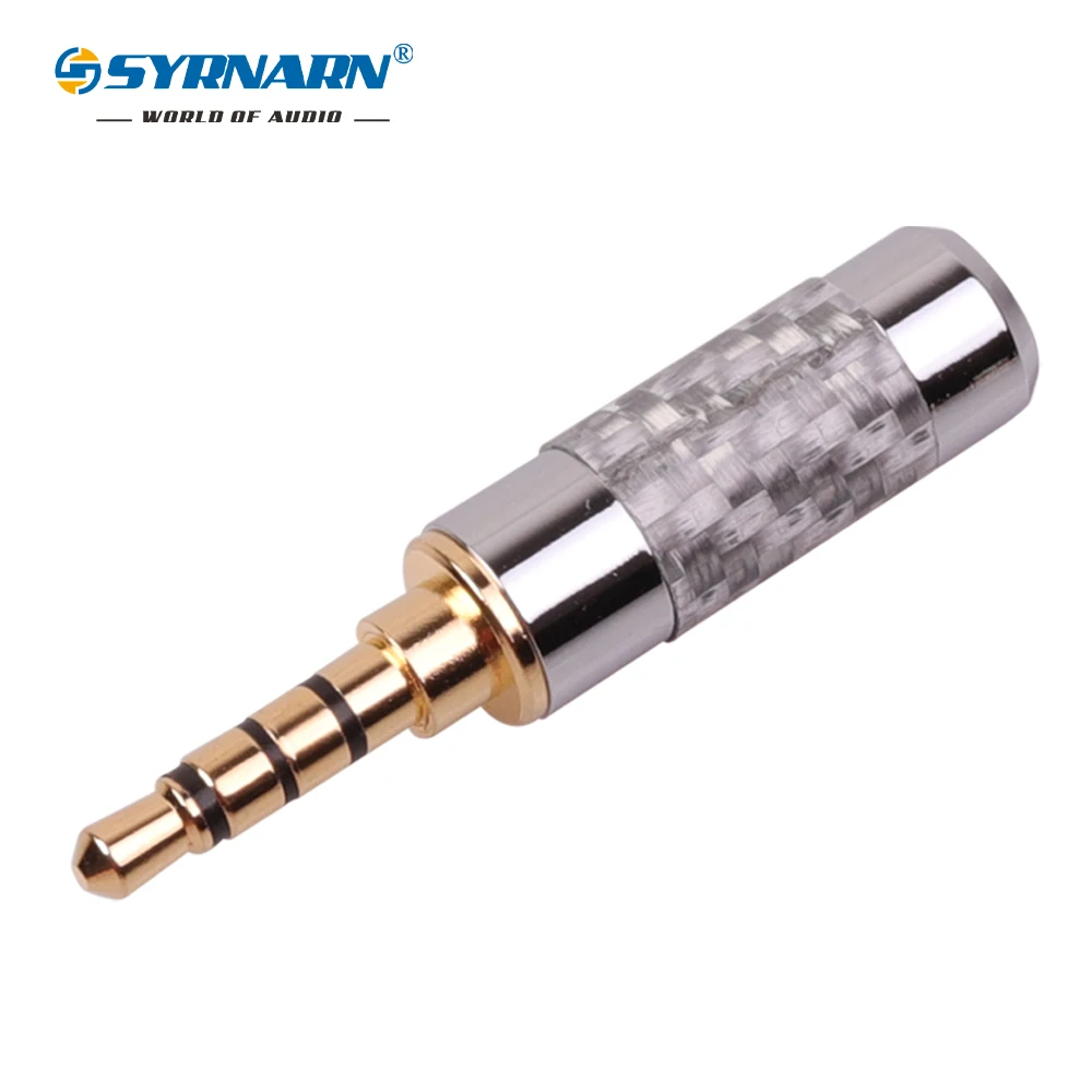 SYRNARN 1pcs Carbon Fiber Adapter Audio Jack 3.5mm 4 Pole Stereo Male Plug Gold Plated Wire Solder Connector for 6mm cable
SYRNARN 1pcs Carbon Fiber Adapter Audio Jack 3.5mm 4 Pole Stereo Male Plug Gold Plated Wire Solder Connector for 6mm cable