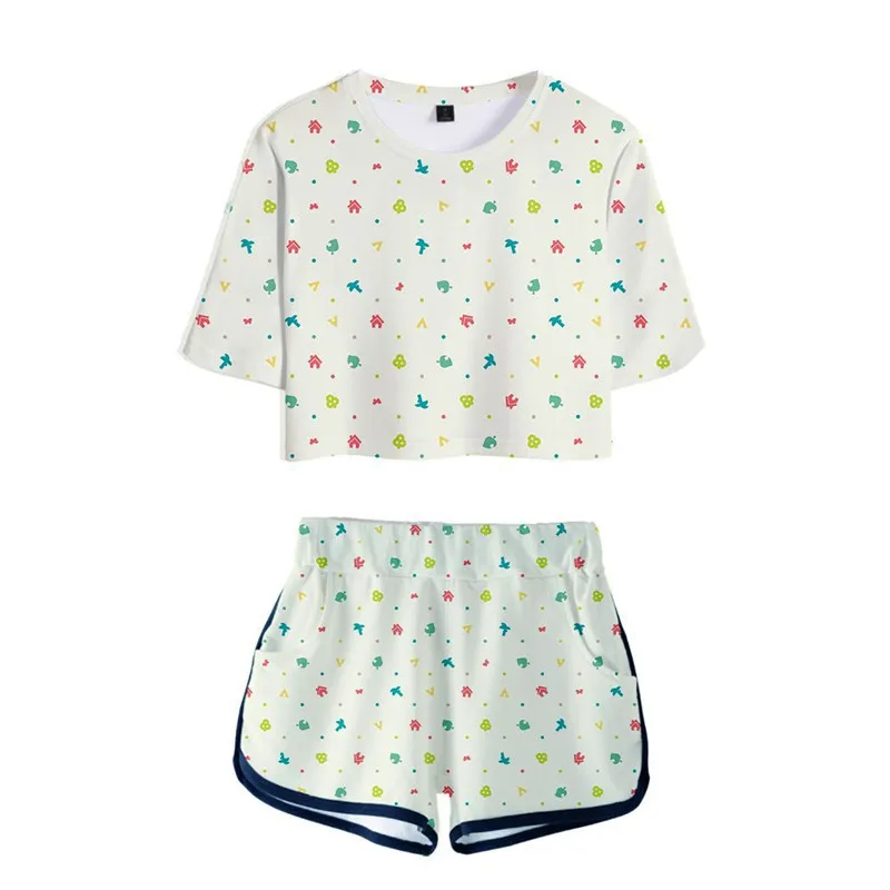 Animal Crossing Shirt T-Shirt Shorts Sport Suit Animal Cosplay Costume Tom Nook Leaf Print Short Sleeve Tees Girls Disfraz Women
Animal Crossing Shirt T-Shirt Shorts Sport Suit Animal Cosplay Costume Tom Nook Leaf Print Short Sleeve Tees Girls Disfraz Women