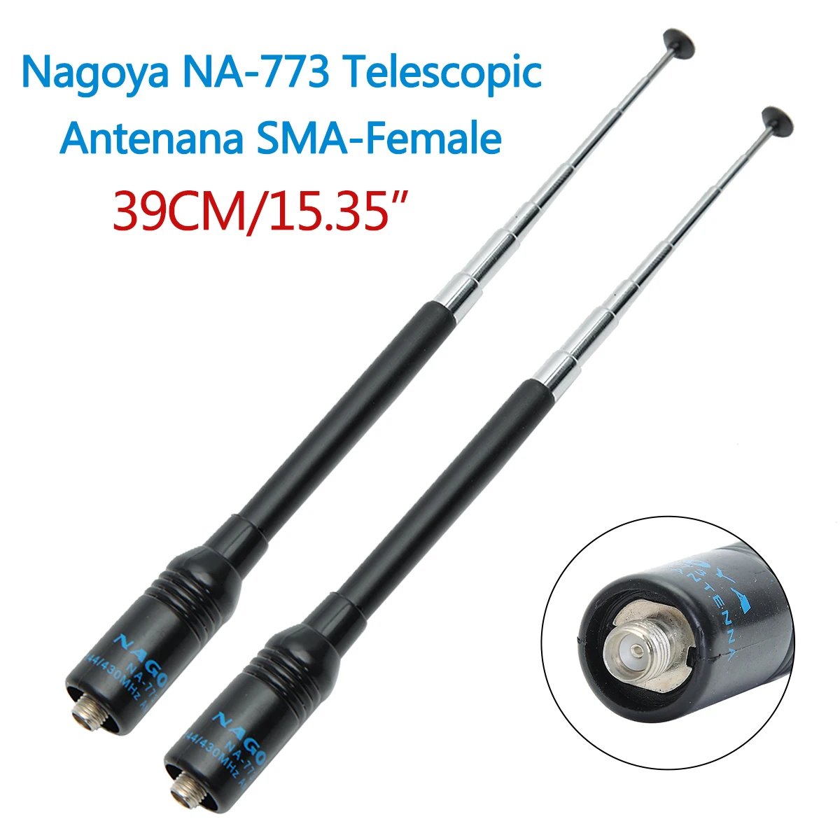 

2PCS Nagoya NA-773 Antenna SMA-F High Gain Dual Band Telescopic Antenna For Two Way Radio BaoFeng UV-5R BF-888s UV-S9Plus Walkie