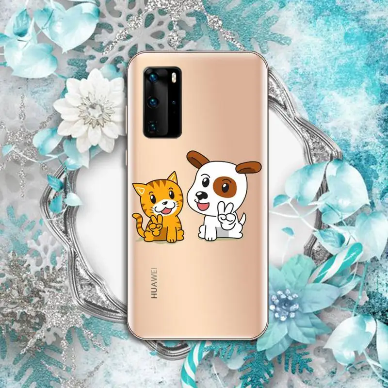 Cute Cartoon Cat Dog Phone Case Transparent for huawei honor P 40 30 20 lite Pro 10 i 8 9 x p smart 2019
Cute Cartoon Cat Dog Phone Case Transparent for huawei honor P 40 30 20 lite Pro 10 i 8 9 x p smart 2019