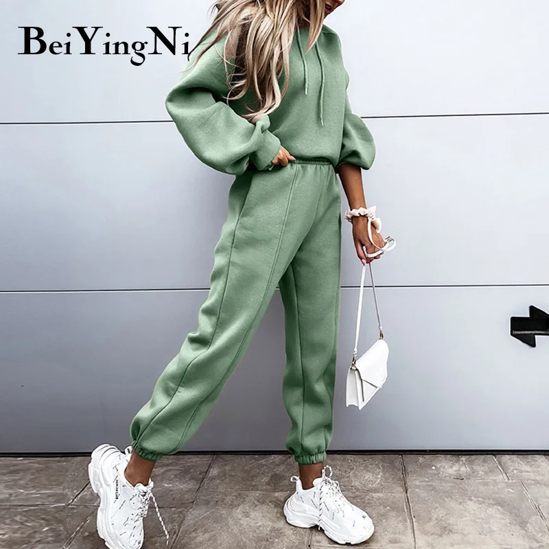 Beiyingni Fleece Two Piece Sets Casual Solid Color Ladies Tracksuit Autumn Winter Warm Hoodie Sweatshirts And Long Pants Outfits
Beiyingni Fleece Two Piece Sets Casual Solid Color Ladies Tracksuit Autumn Winter Warm Hoodie Sweatshirts And Long Pants Outfits