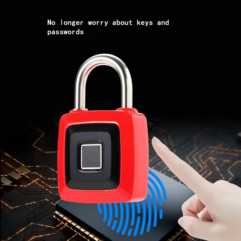 Smart Fingerprint Padlock Press Lock Metal Anti-Theft Keyless Lock Suitable for Luggage School Gym Locker
Smart Fingerprint Padlock Press Lock Metal Anti-Theft Keyless Lock Suitable for Luggage School Gym Locker
