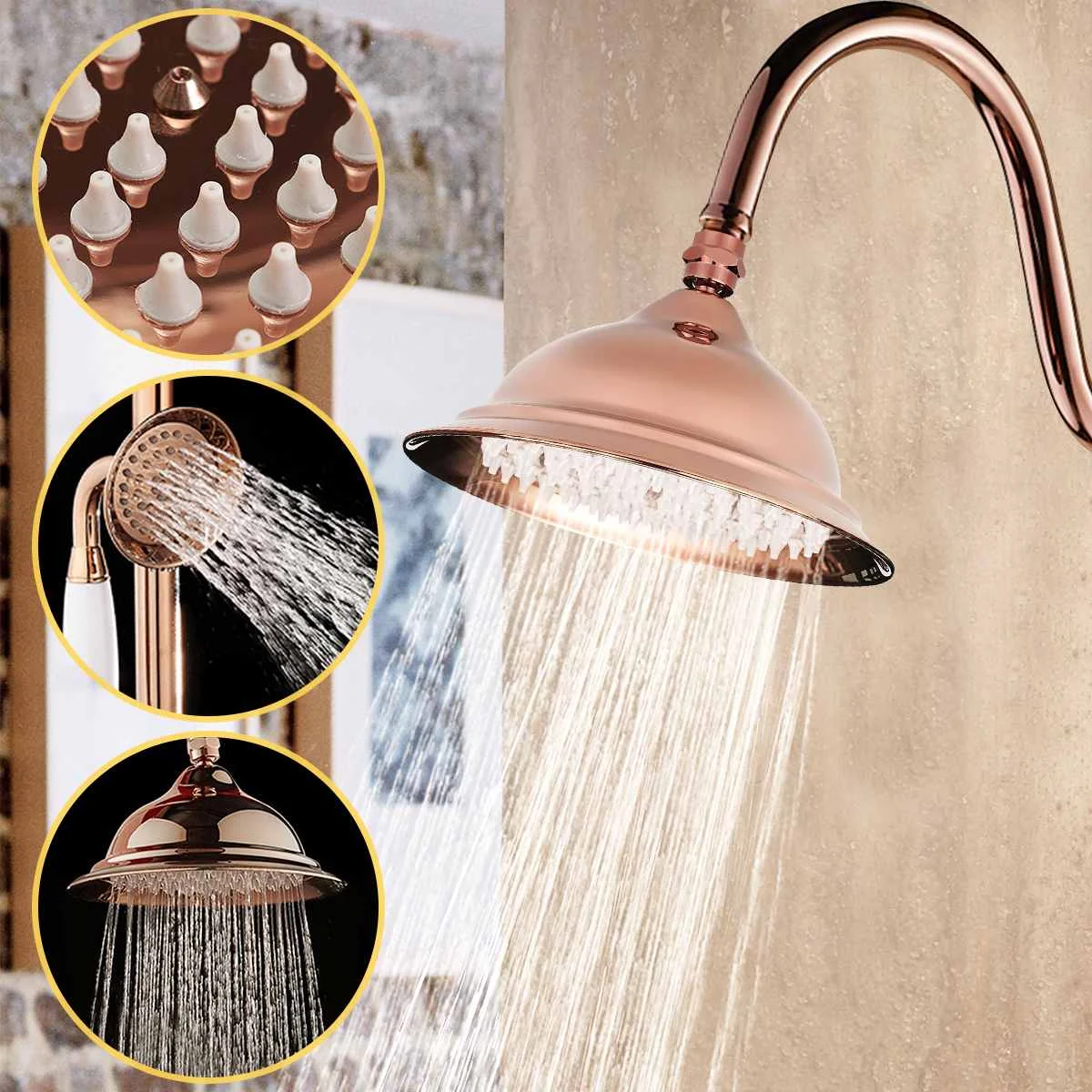 8inch Antique Brass Round Rain Shower Head Rose Gold Vintage Wall Mount Bathroom Shower Faucet Home Product Rainfall Shower Head
8inch Antique Brass Round Rain Shower Head Rose Gold Vintage Wall Mount Bathroom Shower Faucet Home Product Rainfall Shower Head