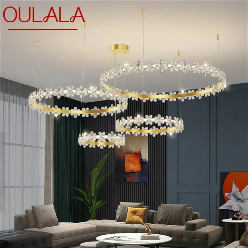 OULALA Gold Luxury Chandeliers Modern Light Round Crystal LED Brass Pendant Lamp Home Fixture for Living Room
OULALA Gold Luxury Chandeliers Modern Light Round Crystal LED Brass Pendant Lamp Home Fixture for Living Room