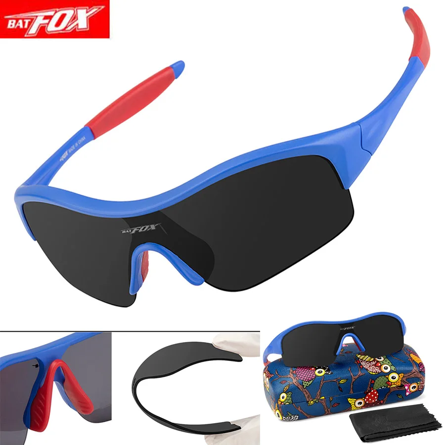 BATFOX Fashion Kids Black Polarized Sunglasses Outdoor Sports Bicycle Cycling Walking Eyewear Childre Girls Boys Sunglasses
BATFOX Fashion Kids Black Polarized Sunglasses Outdoor Sports Bicycle Cycling Walking Eyewear Childre Girls Boys Sunglasses