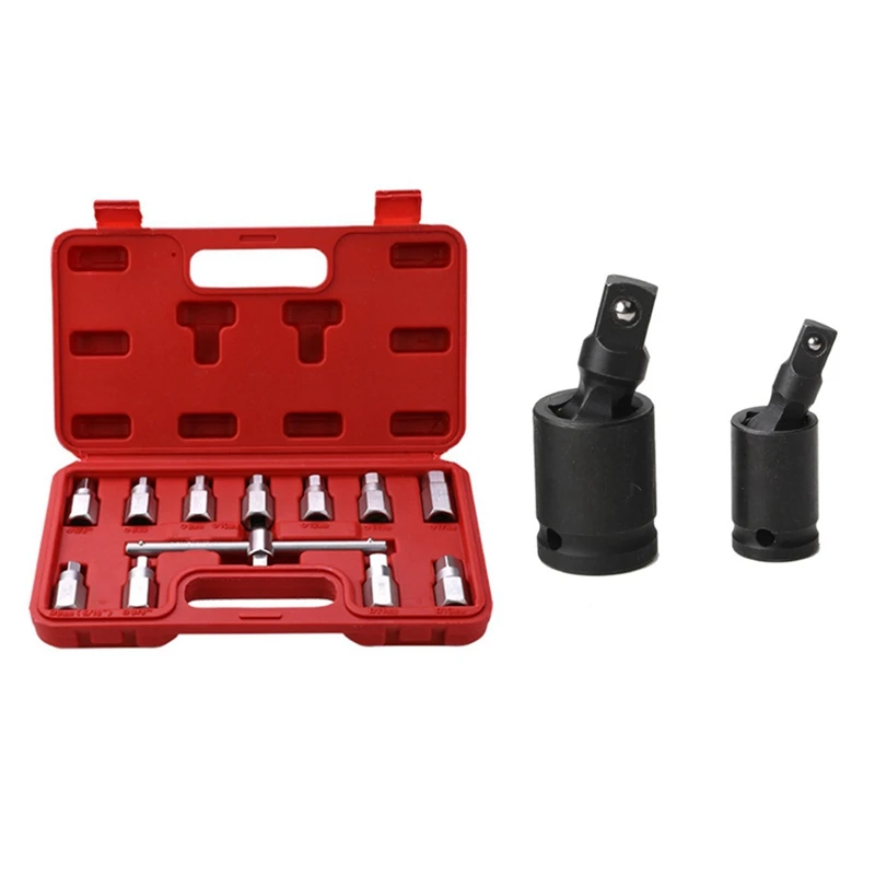 1 Set 4S Auto Repair Oil Pan Oil Drain Screw Socket Wrench & 2 Pcs Socket Wrench Adapter Spanner Keys Set
1 Set 4S Auto Repair Oil Pan Oil Drain Screw Socket Wrench & 2 Pcs Socket Wrench Adapter Spanner Keys Set