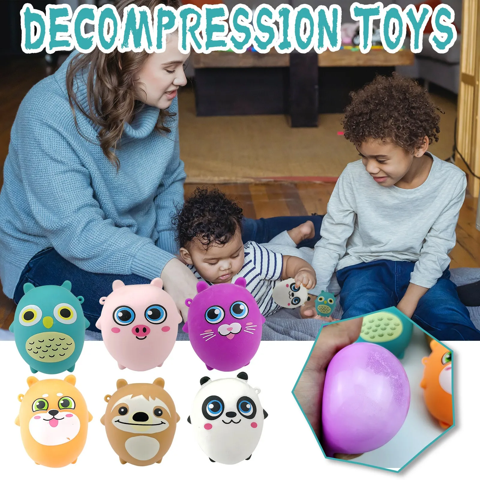 Decompression Cartoon Cute Animal Slow Rebounds Squeezes Tpr Flour Ball Squeezable Toy Stress Relief Adult Kids Toys
Decompression Cartoon Cute Animal Slow Rebounds Squeezes Tpr Flour Ball Squeezable Toy Stress Relief Adult Kids Toys
