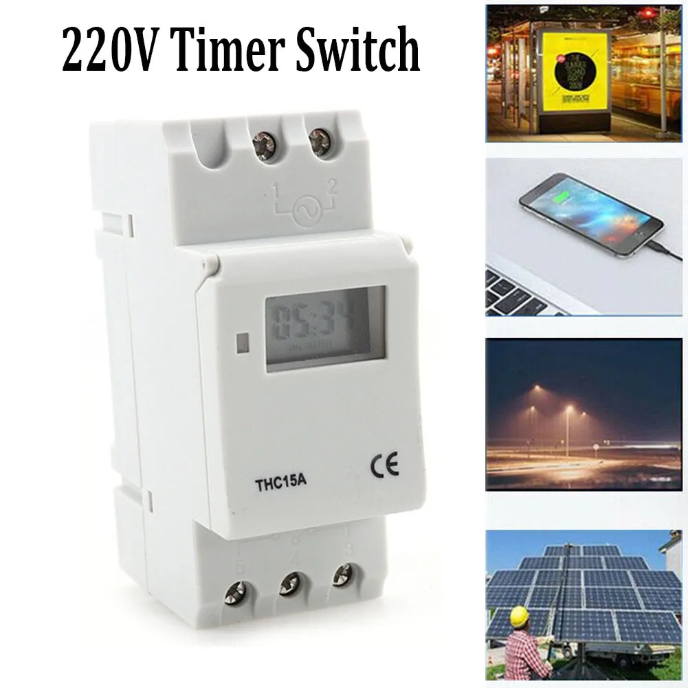 Weekly DIN Rail Mounting Digital Programmable Timer THC15A 12-220V Time Switch Rechargeable Battery General Purpose Relays
Weekly DIN Rail Mounting Digital Programmable Timer THC15A 12-220V Time Switch Rechargeable Battery General Purpose Relays
