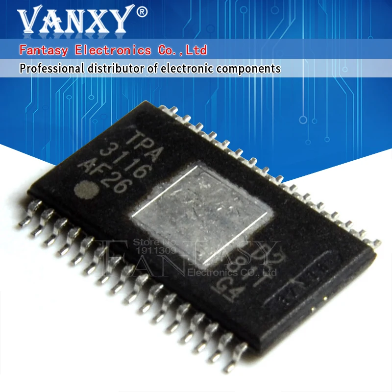 Новые оригинальные микросхемы tpa3116d2dock HTSSOP32, TPA3116D2, HTSSOP-32, TPA3116, TSSOP, 2 шт.
Новые оригинальные микросхемы tpa3116d2dock HTSSOP32, TPA3116D2, HTSSOP-32, TPA3116, TSSOP, 2 шт.
