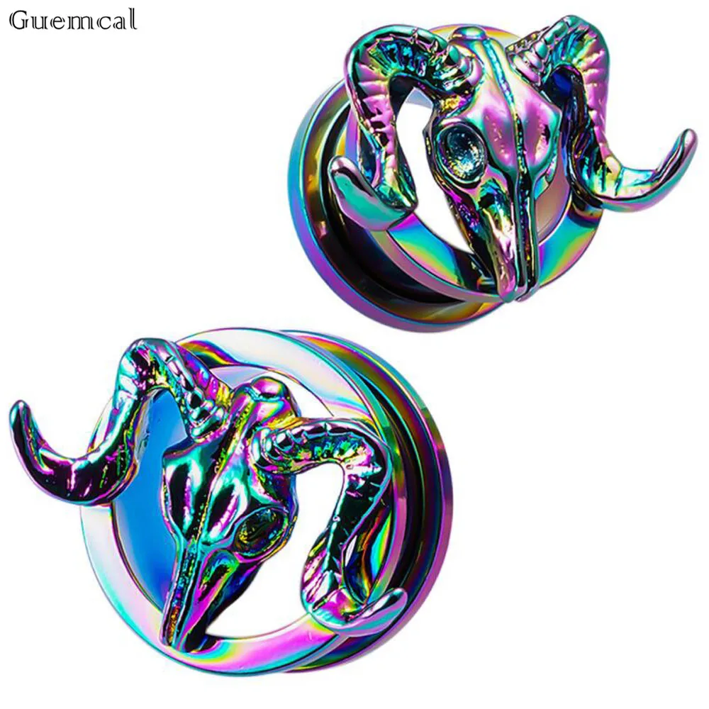 Guemcal 1 Pair Stainless Steel Sheep Ear Plugs and Flesh Tunnel Ear Gauge Expander Stretcher Ear Piercing 6-25mm
Guemcal 1 Pair Stainless Steel Sheep Ear Plugs and Flesh Tunnel Ear Gauge Expander Stretcher Ear Piercing 6-25mm
