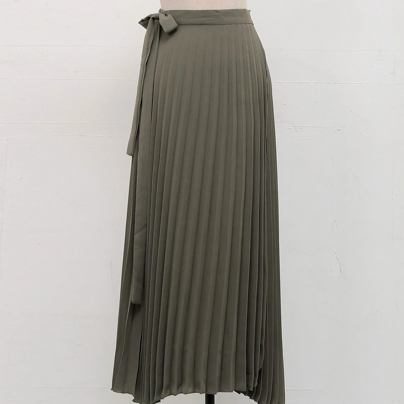 Spring Fall 2021 Long Pleated Skirt A Line Lace Up Fashion Office Elegant Ladies Solid Color Wrap High Waist Clothing with Lined
Spring Fall 2021 Long Pleated Skirt A Line Lace Up Fashion Office Elegant Ladies Solid Color Wrap High Waist Clothing with Lined