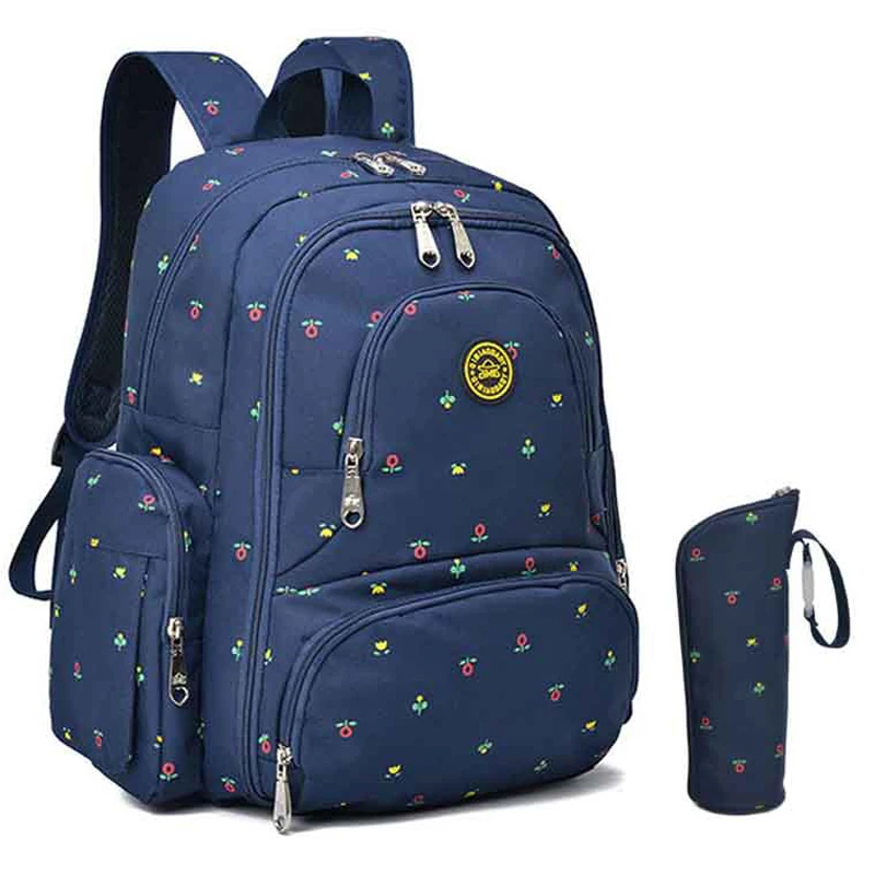 Вместительный рюкзак для подгузников мам с цветочным принтом путешествий