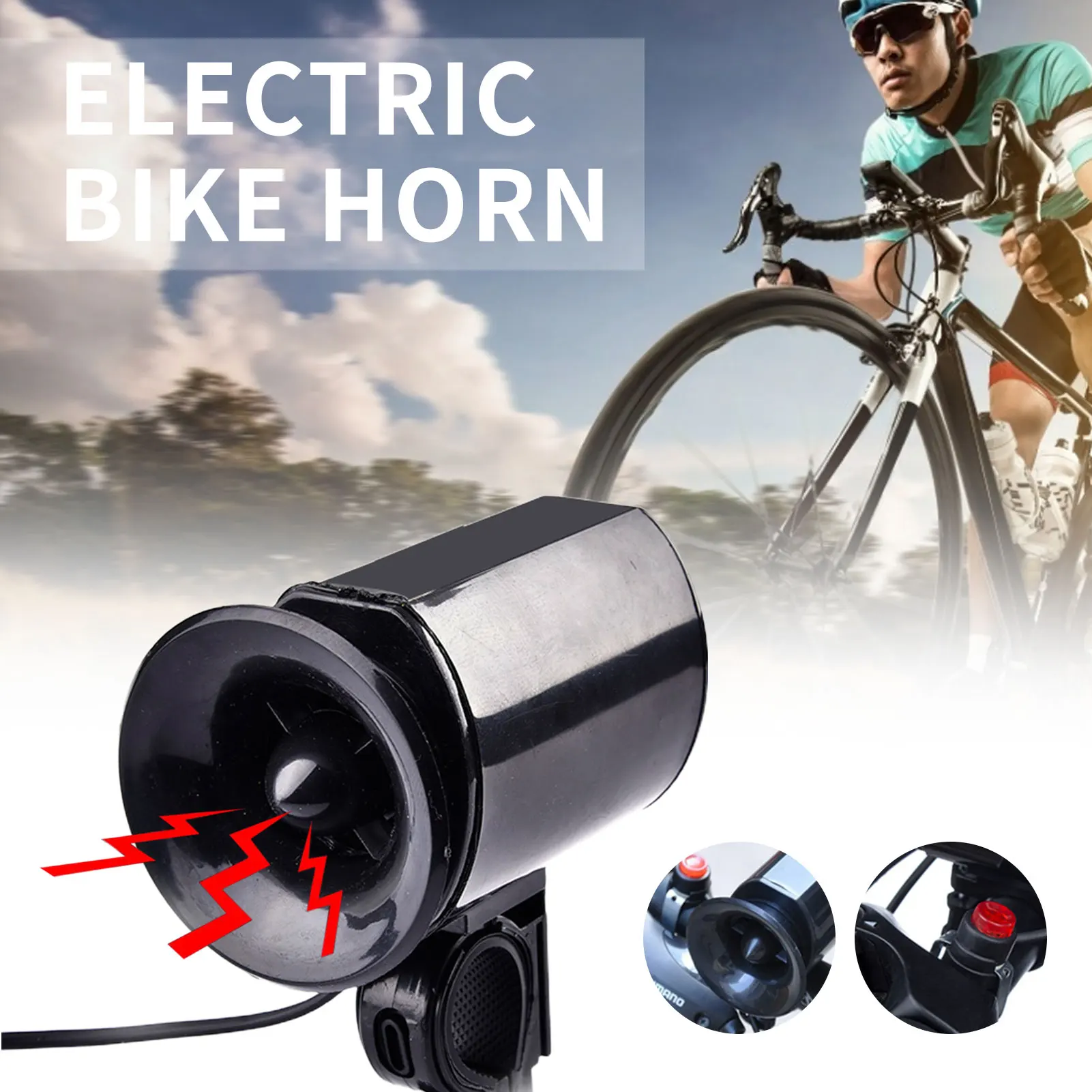 142dB Super Loud Sound Bicycle Horn Mountain Bike Electronic Bell Riding Horn Bicycle Bell Bicycle Accessories Supplies
142dB Super Loud Sound Bicycle Horn Mountain Bike Electronic Bell Riding Horn Bicycle Bell Bicycle Accessories Supplies