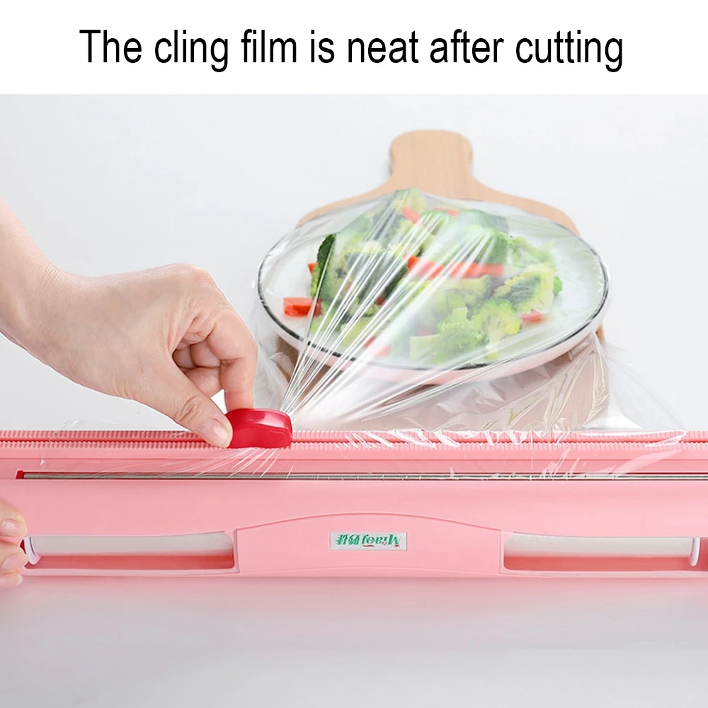 New Food Wrap Dispenser Cutter Kitchen Tool Foil Cling Film Wrap Dispenser ABS Plastic Sharp Cutter Storage Holder Kitchen ToolS
New Food Wrap Dispenser Cutter Kitchen Tool Foil Cling Film Wrap Dispenser ABS Plastic Sharp Cutter Storage Holder Kitchen ToolS