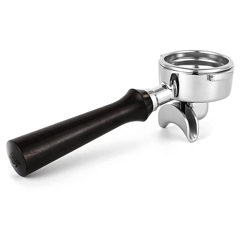 58mm Espresso Portafilter, Bottomless Coffee Portafilter Stainless Steel and Solid Wooden Handle for Espresso Machine
58mm Espresso Portafilter, Bottomless Coffee Portafilter Stainless Steel and Solid Wooden Handle for Espresso Machine