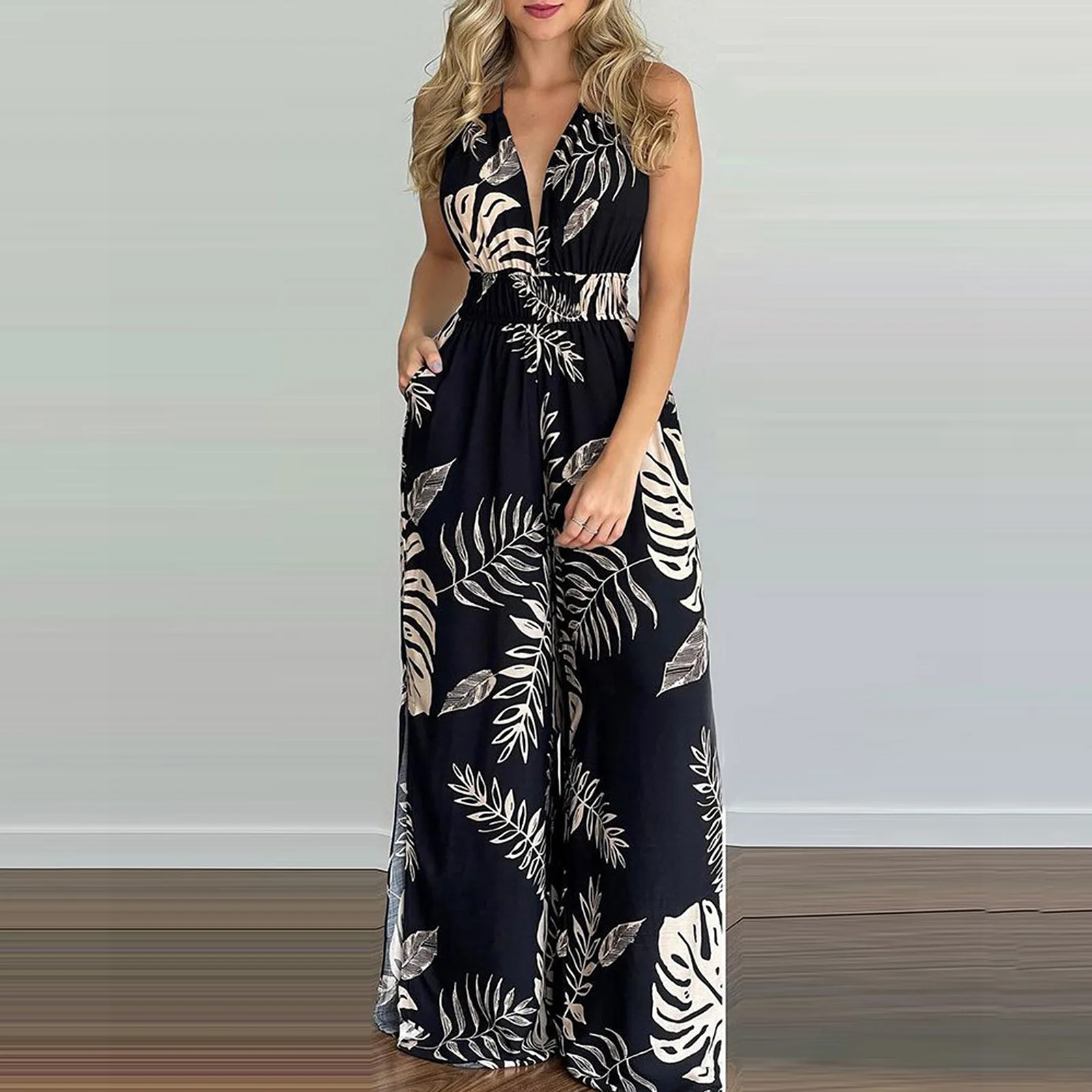 Women Sleeveless Harem Jumpsuit Spaghetti Straps Long Summer Vintage Loose Wide Leg Overall Jumpsuit Playsuits Popular Bodysuits
Women Sleeveless Harem Jumpsuit Spaghetti Straps Long Summer Vintage Loose Wide Leg Overall Jumpsuit Playsuits Popular Bodysuits