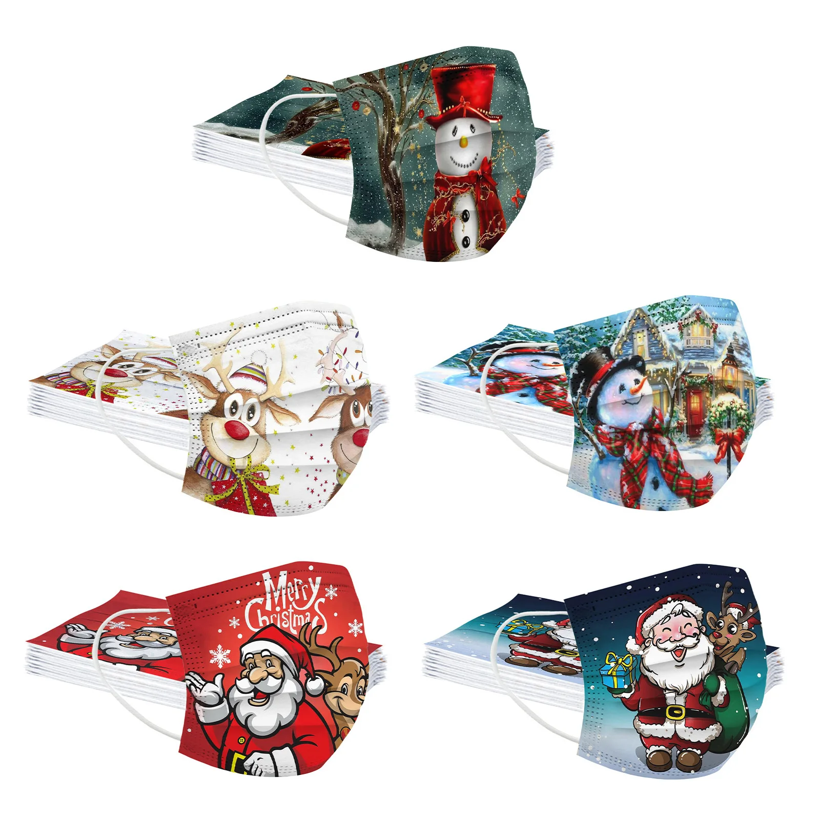 Adult Christmas Disposable Face Mask Outdoor Breathable Cycling 3Ply Ear Loop 50PC Mask mascarillas masque Halloween Cosplay
Adult Christmas Disposable Face Mask Outdoor Breathable Cycling 3Ply Ear Loop 50PC Mask mascarillas masque Halloween Cosplay