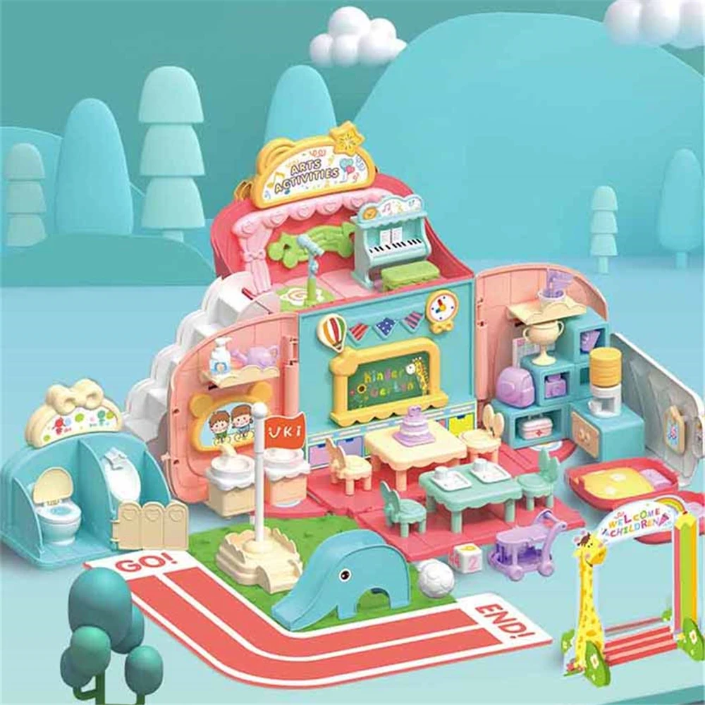 Kids Backpack Toys Play House Toy Simulation Kindergarten Scene Gift Early Educational Preschool Children Toys for girls Pretend
Kids Backpack Toys Play House Toy Simulation Kindergarten Scene Gift Early Educational Preschool Children Toys for girls Pretend