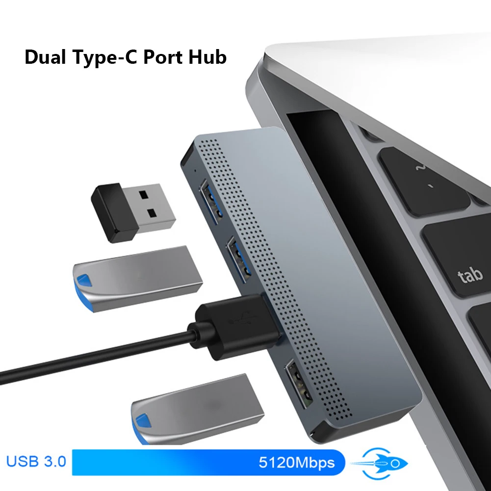 Ultra Slim Data Hub USB Flash Drives Dual Type-C Hub Multi Dock Station for MacBook Air/MacBook Pro Adapter USB Hub
Ultra Slim Data Hub USB Flash Drives Dual Type-C Hub Multi Dock Station for MacBook Air/MacBook Pro Adapter USB Hub